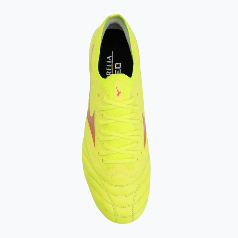 Mizuno Morelia Neo IV β Elite MIX safety yellow/fiery coral 2/safety yellow men's football boots 5