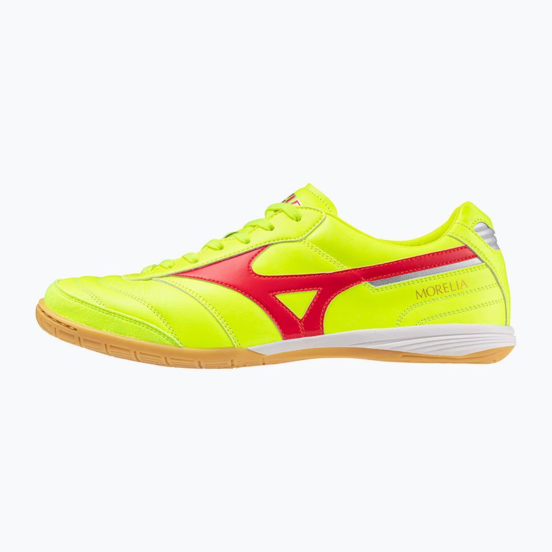 Mizuno Morelia Sala Elite IN safety yellow/fiery coral 2/galaxy silver men's football boots 3