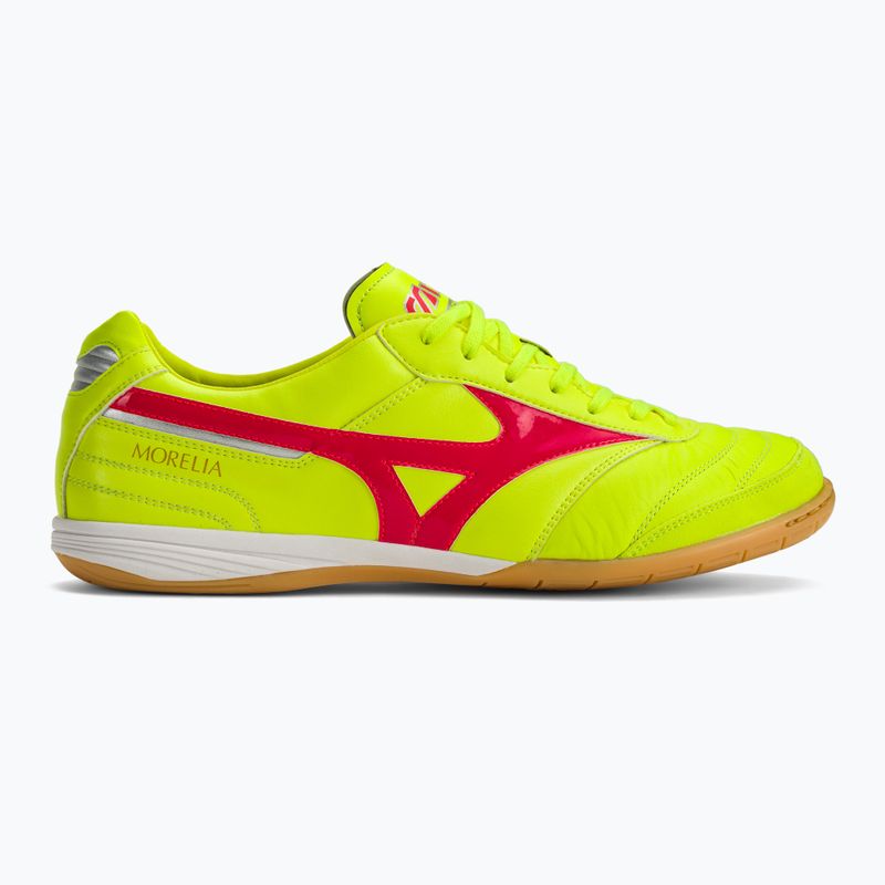 Mizuno Morelia Sala Elite IN safety yellow/fiery coral 2/galaxy silver men's football boots 2