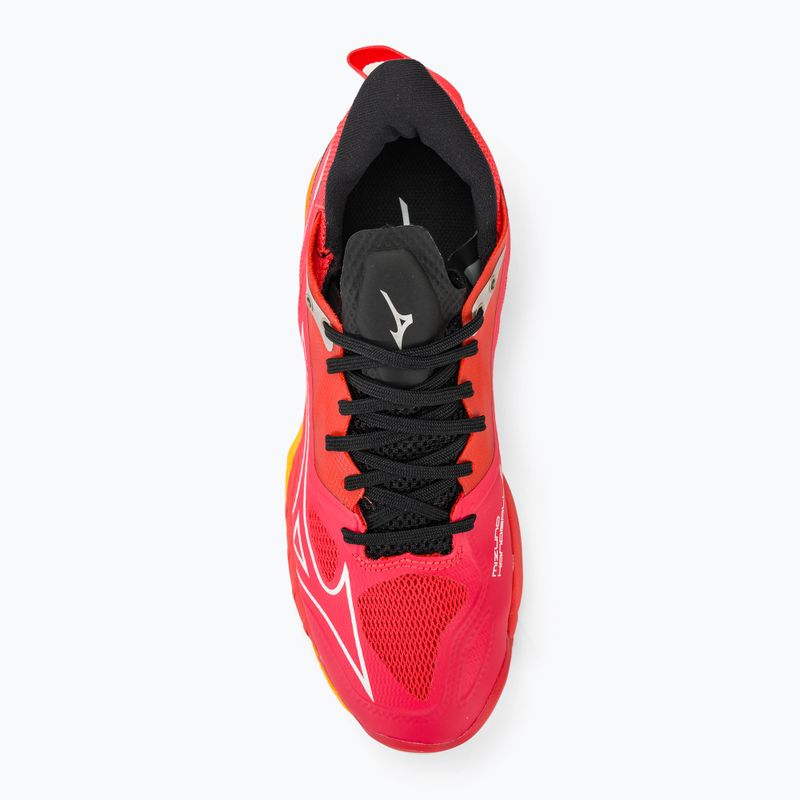 Men's handball shoes Mizuno Wave Mirage 5 radiant red/white/carrot curl 6