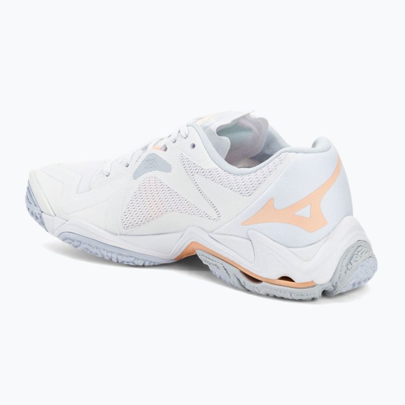 Women's volleyball shoes Mizuno Wave Lightning Z8 white/navy peony/peach parfait 3