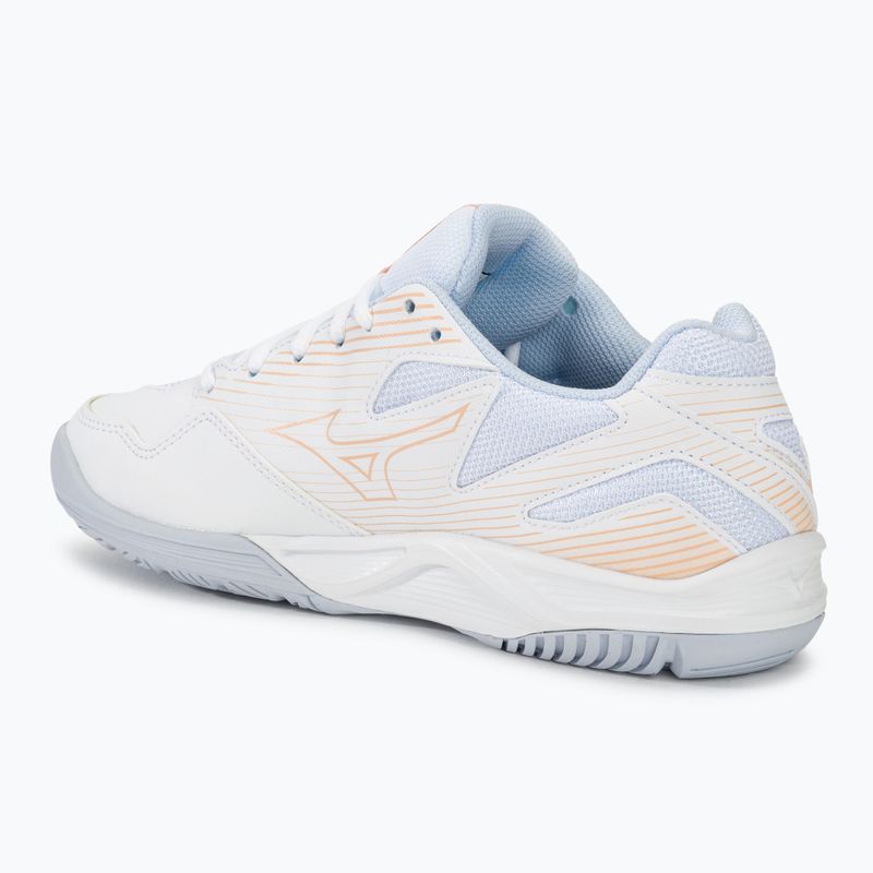 Women's volleyball shoes Mizuno Cyclone Speed 4 white/peach parfait/halogen blue 3