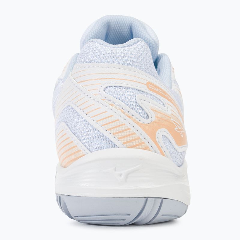 Women's volleyball shoes Mizuno Cyclone Speed 4 white/peach parfait/halogen blue 6