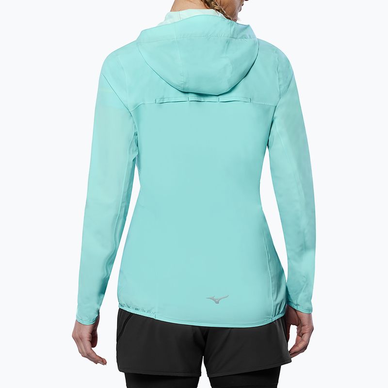 Women's running jacket Mizuno Waterproof 20K ER eggshell blue 2