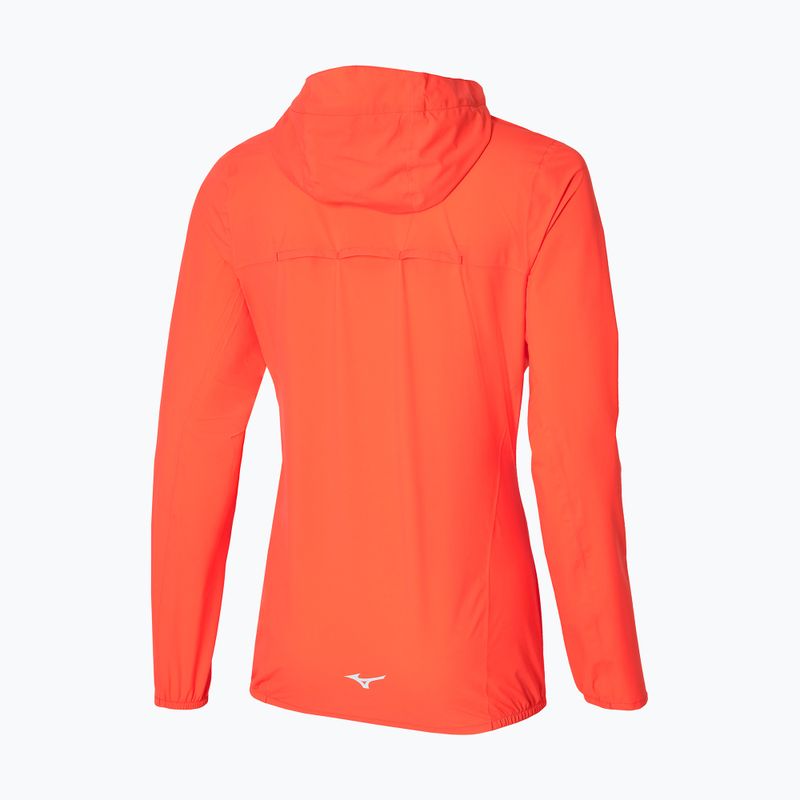 Women's Mizuno Waterproof 20K ER nasturtium running jacket 2