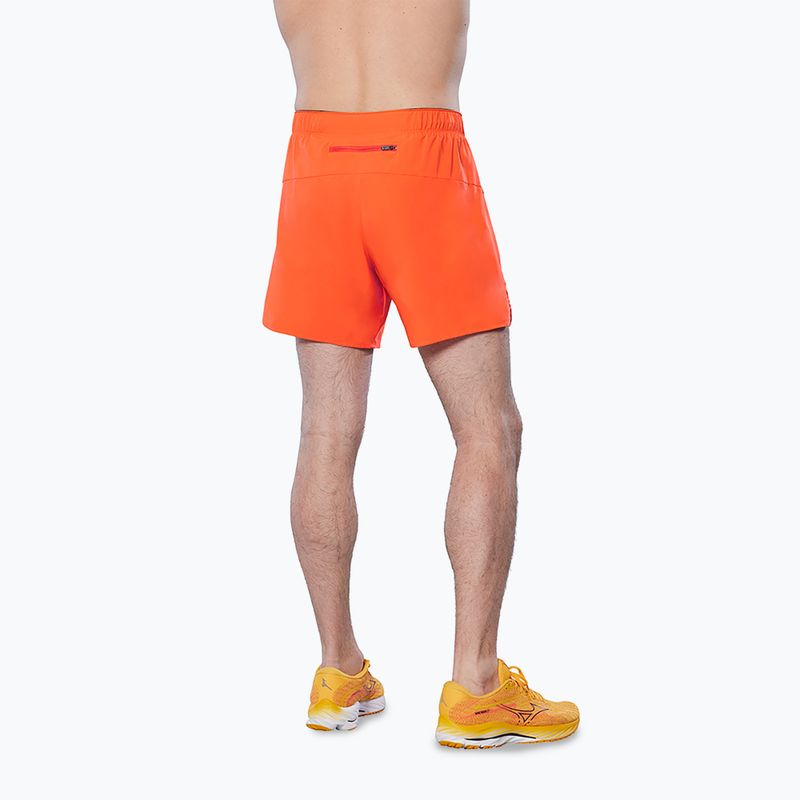 Men's Mizuno Core 5.5 2in1 nasturtium running shorts 2