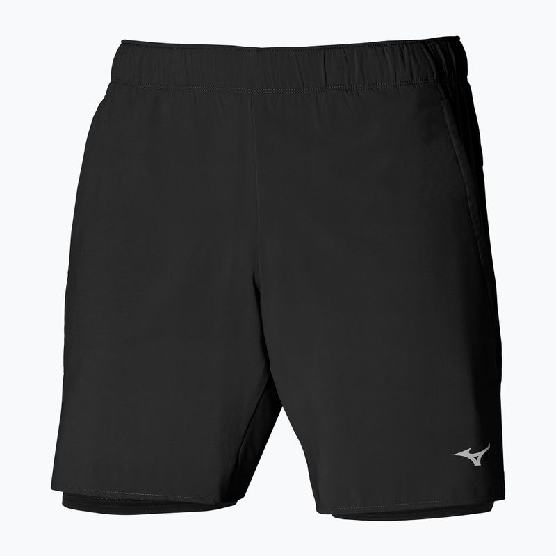 Men's running shorts Mizuno Core 7.5 2in1 black 3