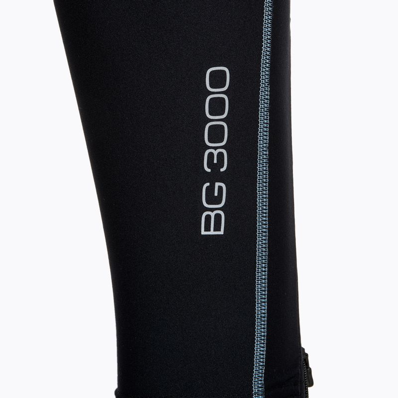 Men's running leggings Mizuno BG3000 Long black/ aquifer 4