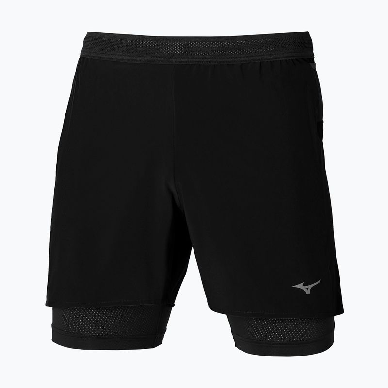 Men's Mizuno ER 5.5" 2IN1 running shorts black