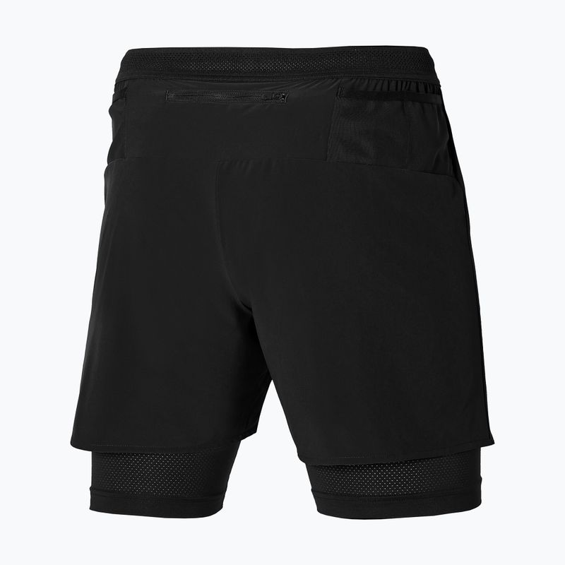 Men's Mizuno ER 5.5" 2IN1 running shorts black 2