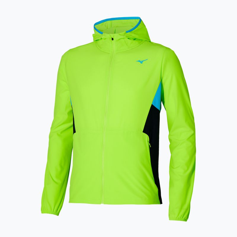 Men's Mizuno Alpha Jacket lime running jacket