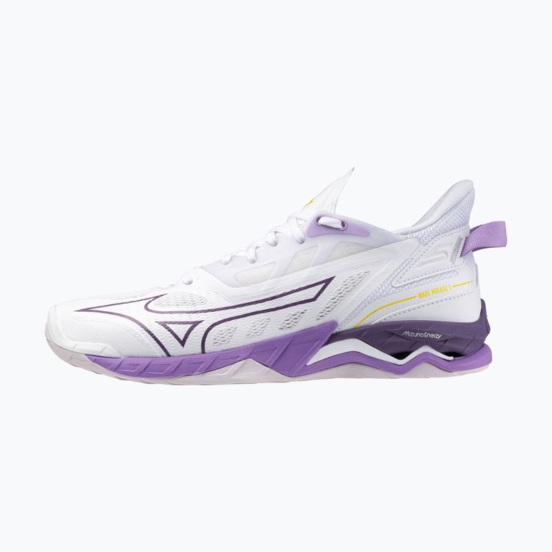 Women's handball shoes Mizuno Wave Mirage 5 white/patrician purple/quince 8