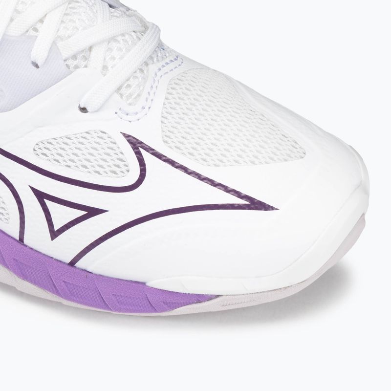 Women's handball shoes Mizuno Wave Mirage 5 white/patrician purple/quince 7