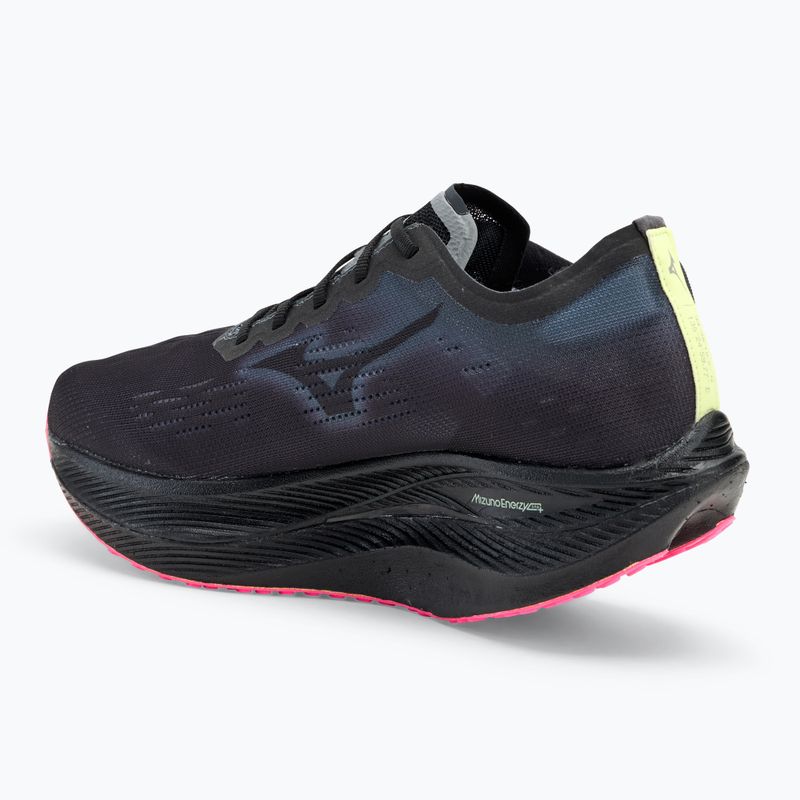 Men's running shoes Mizuno Wave Rebellion Pro 2 black/silver/pink tetra 3