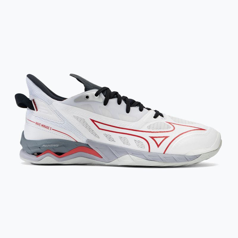 Men's handball shoes Mizuno Wave Mirage 5 white/salsa/black 2