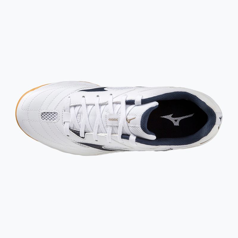 Mizuno Wave Drive 9 tennis shoes white/dress blues/gold 5