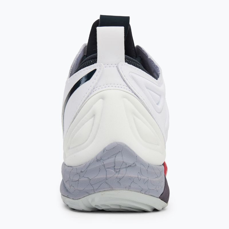 Mizuno Wave Momentum 3 Mid white/salsa/black volleyball shoes 6