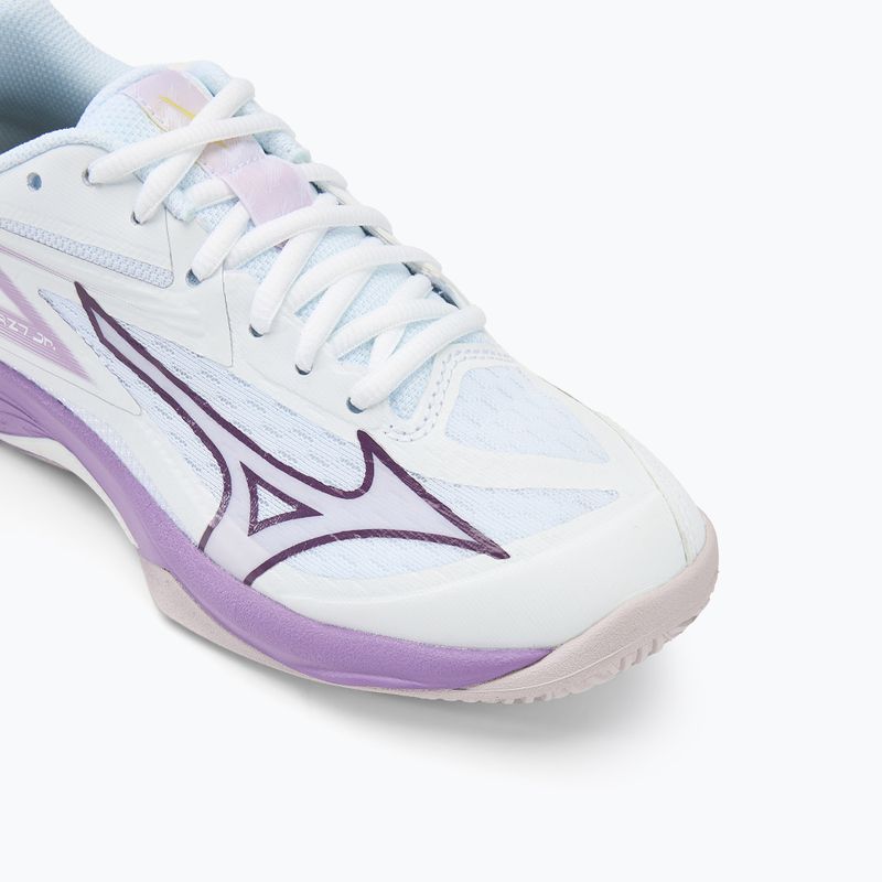 Children's volleyball shoes Mizuno Lightning Star Z7 white/patrician purple/quince 7