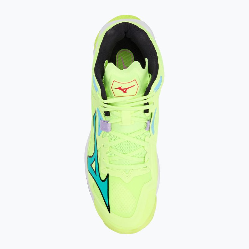 Mizuno Wave Lightning Z8 Mid volleyball shoe neo lime/black/splish splash 5