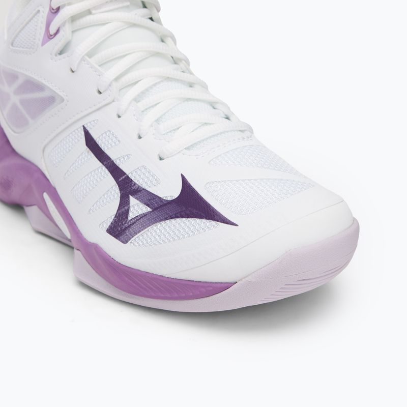Women's volleyball shoes Mizuno Wave Dimension Mid white/patrician purple/quince 7