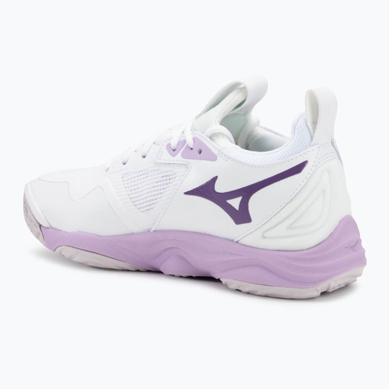 Women's volleyball shoes Mizuno Wave Momentum 3 white/patrician purple/quince 3