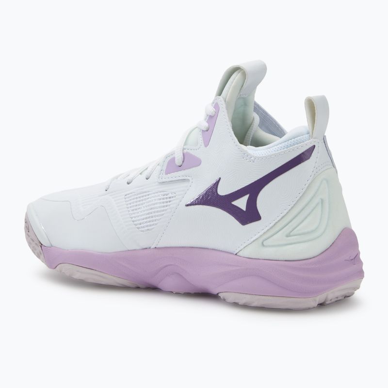 Women's volleyball shoes Mizuno Wave Momentum 3 Mid white/patrician purple/quince 3