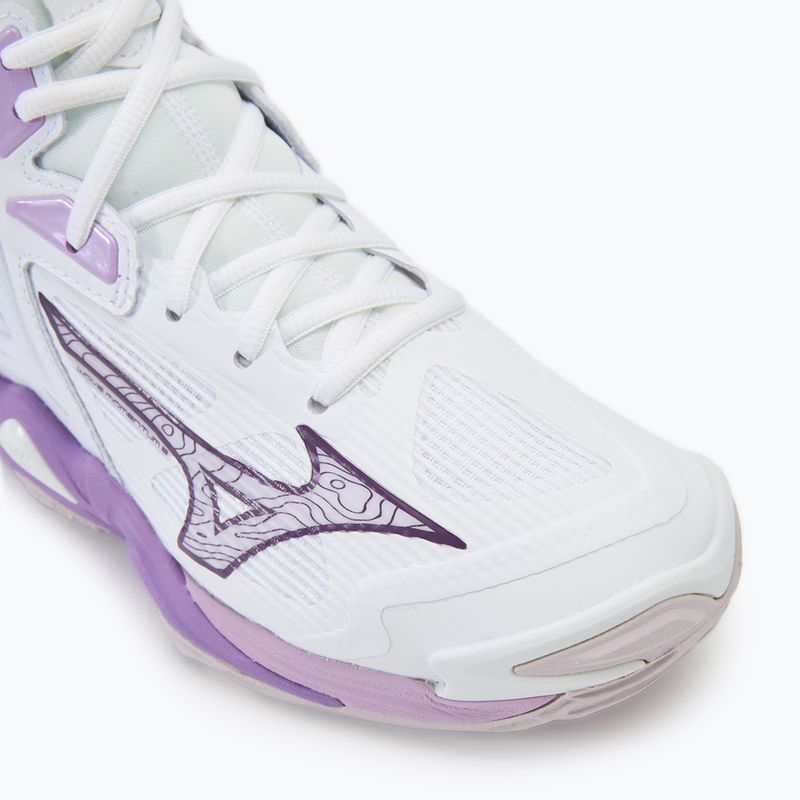 Women's volleyball shoes Mizuno Wave Momentum 3 Mid white/patrician purple/quince 7