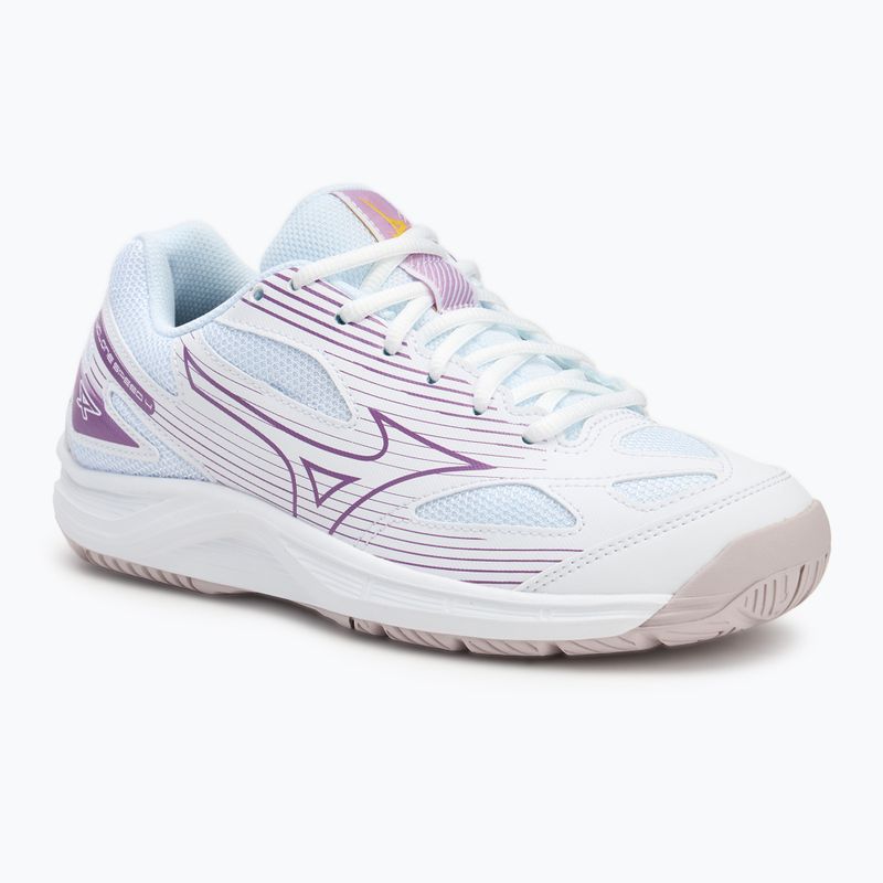 Mizuno Cyclone Speed 4 volleyball shoes white/patrician purple/quince