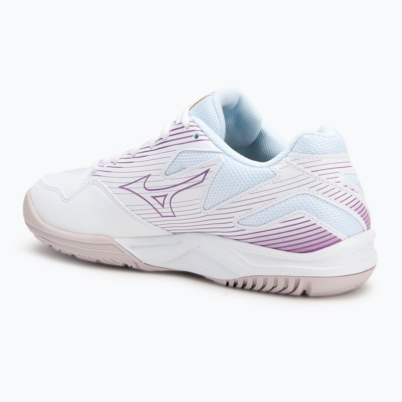 Mizuno Cyclone Speed 4 volleyball shoes white/patrician purple/quince 3