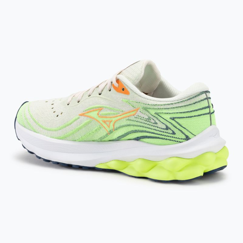 Women's running shoes Mizuno Wave Skyrise 5 pristine/vibrant orange/mizuno neo lime 3