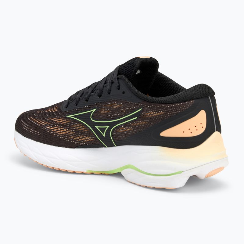 Women's running shoes Mizuno Wave Ultima 15 black/mizuno neo lime/apricot ice 3