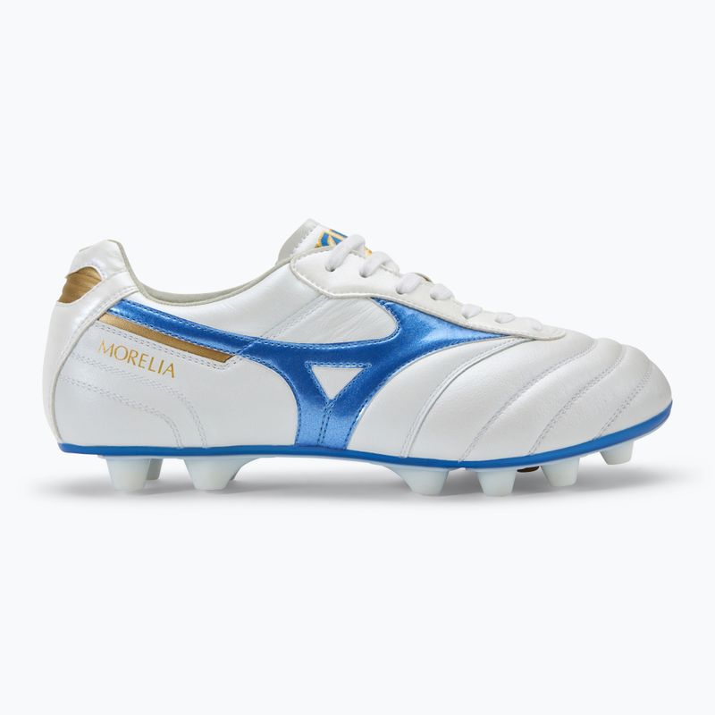 Mizuno Morelia II Elite Md white/laser blue/gold men's football boots 2