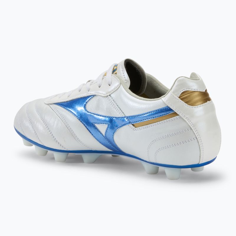 Mizuno Morelia II Elite Md white/laser blue/gold men's football boots 3