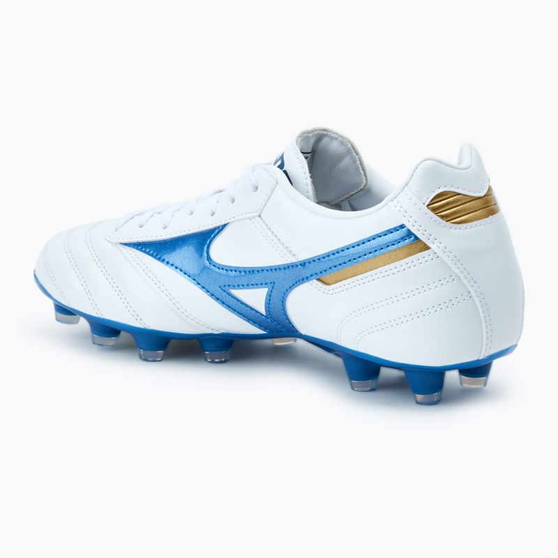 Men's Mizuno Morelia II Pro MD football boots white/laser blue/gold 3