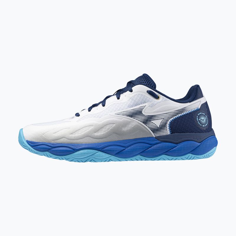 Mizuno Wave Enforce Court AC tennis shoes white/estate blue/river blue