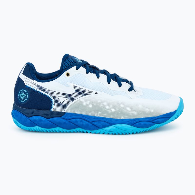 Mizuno Wave Enforce Court CC tennis shoes white/estate blue/river blue 2