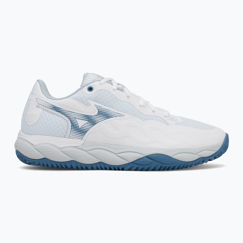 Women's tennis shoes Mizuno Wave Enforce Court CC white/ parisian blue/ plein air 2