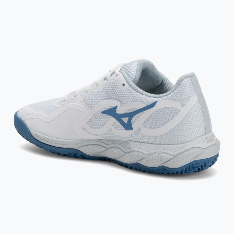 Women's tennis shoes Mizuno Wave Enforce Court CC white/ parisian blue/ plein air 3
