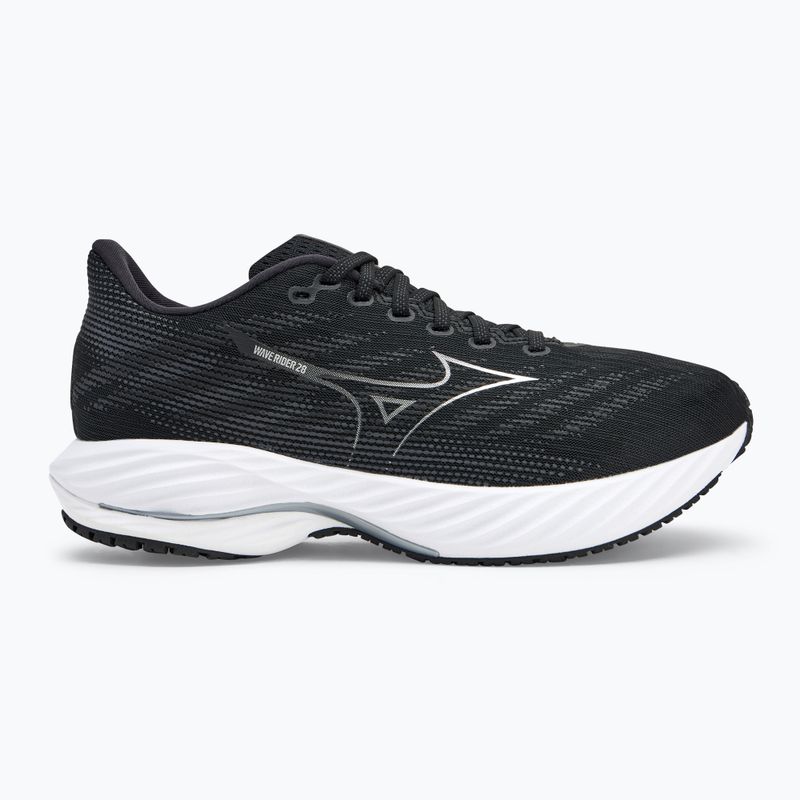 Men's running shoes Mizuno Wave Rider 28 2E black/silver/ebony 2