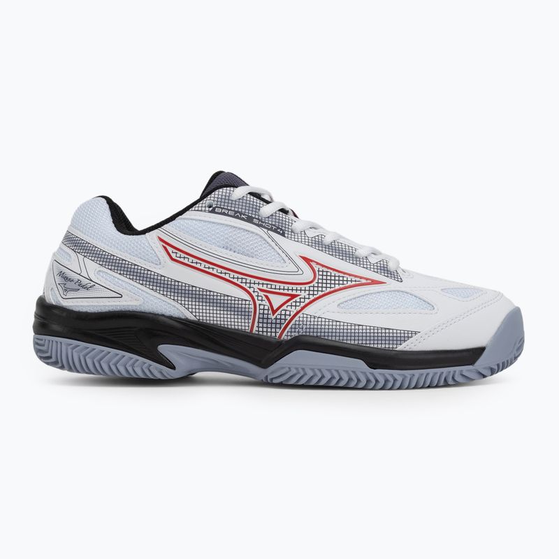 Men's Mizuno Break Shot 4 Padel white/salsa/aleutian padel shoe 2