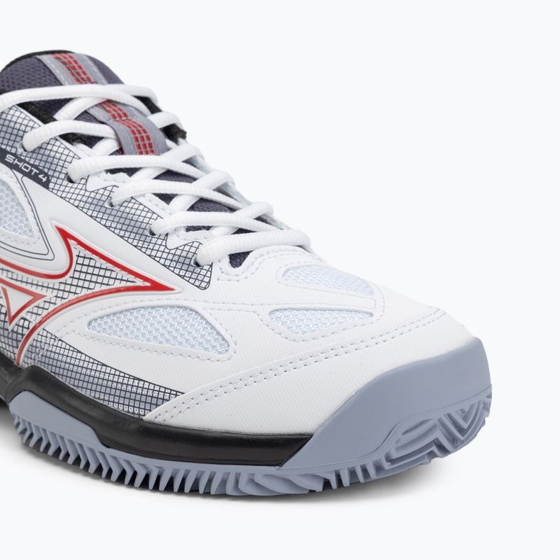 Men's Mizuno Break Shot 4 Padel white/salsa/aleutian padel shoe 7