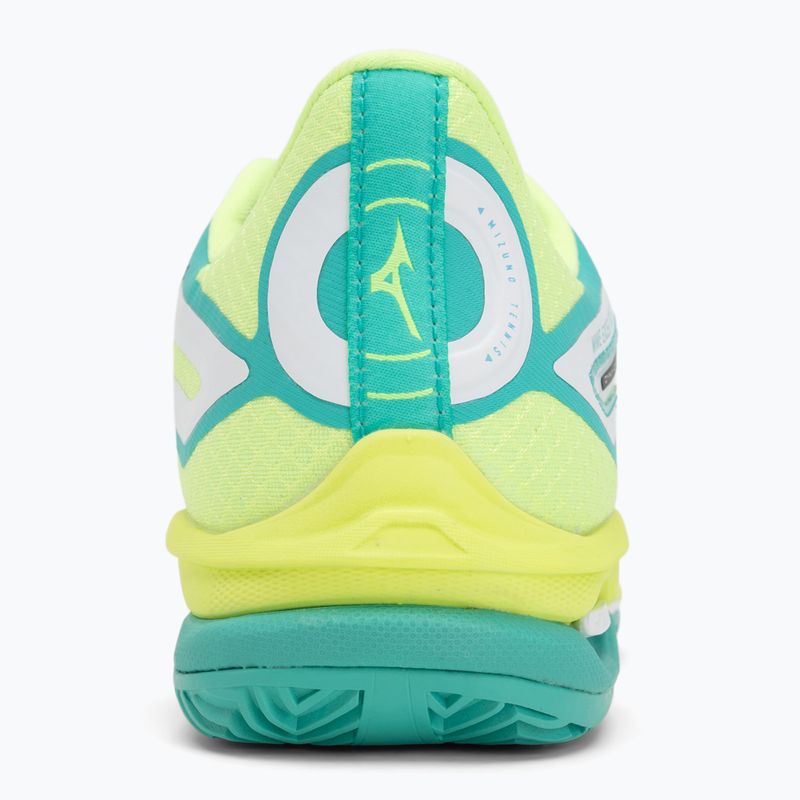Women's tennis shoes Mizuno Wave Exceed Tour 6 CC W white/black/mizuno neo lime 6