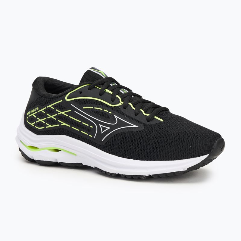 Men's running shoes Mizuno Wave Equate 8 black/white/mizuno neo lime
