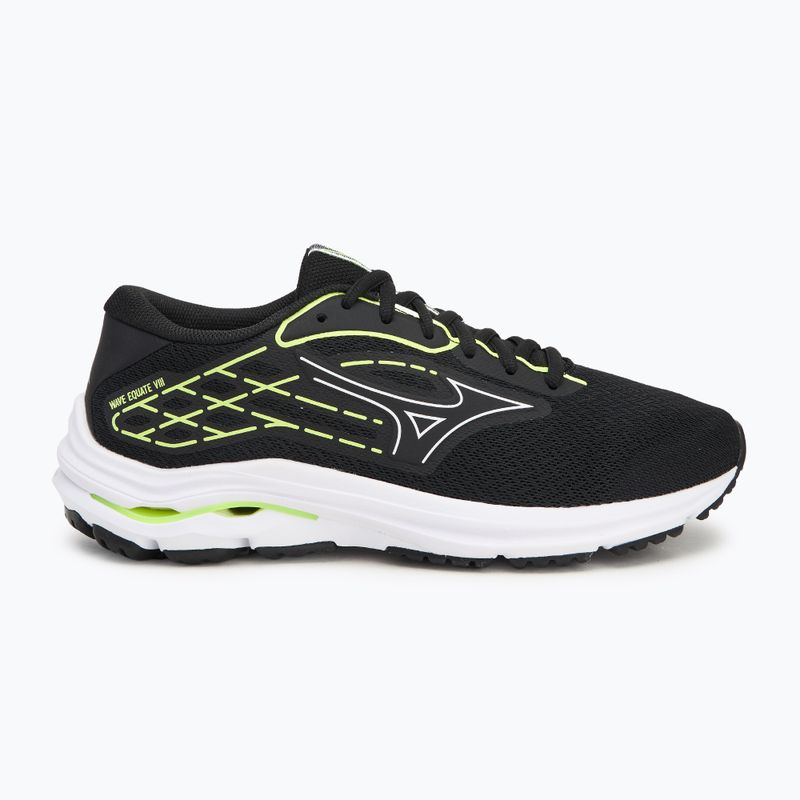 Men's running shoes Mizuno Wave Equate 8 black/white/mizuno neo lime 2