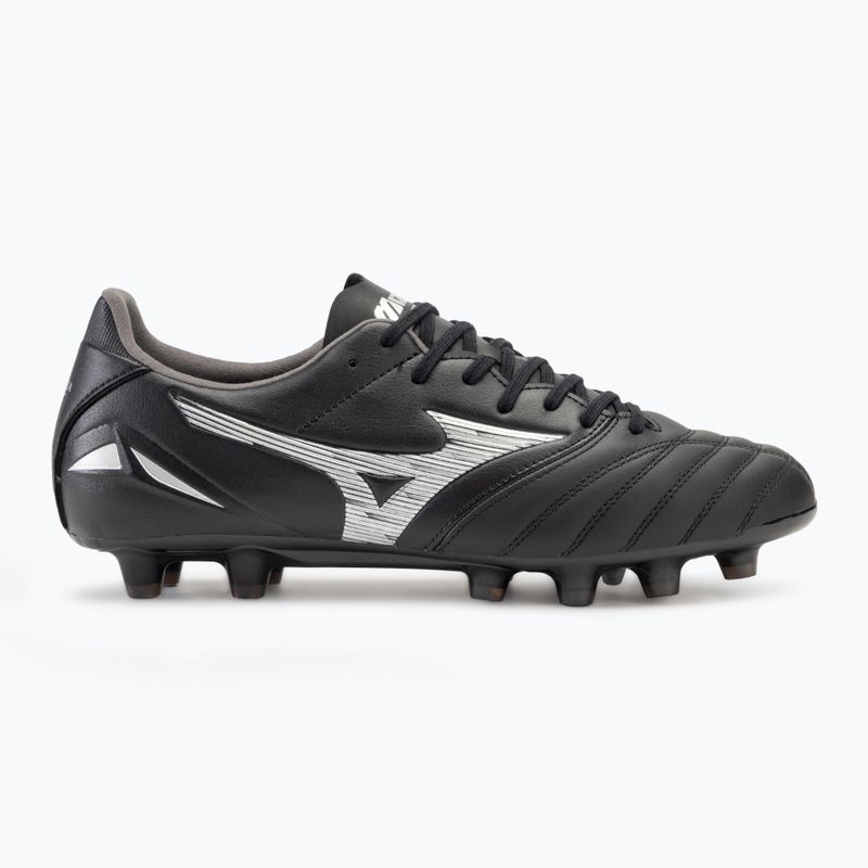 Men's Mizuno Morelia Neo IV Pro FG football boots black/galaxy silver 2