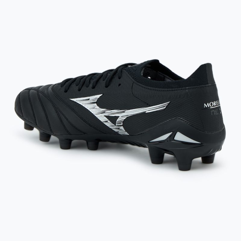 Men's Mizuno Morelia Neo IV β Japan FG football boots black/galaxy silver 3