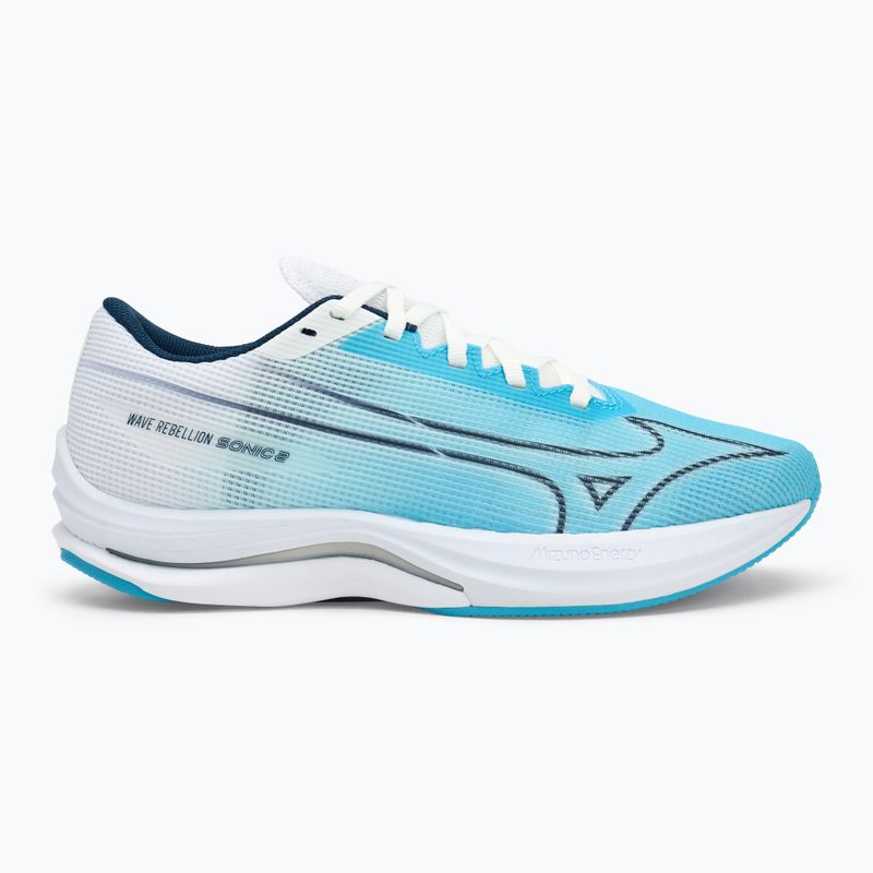 Women's running shoes Mizuno Wave Rebellion Sonic 2 river blue/blue wing teal/white 2