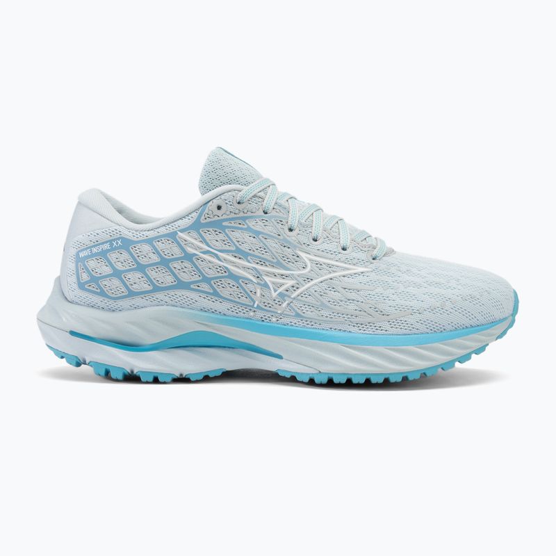 Women's running shoes Mizuno Wave Inspire 20 plein air/white/river blue 2