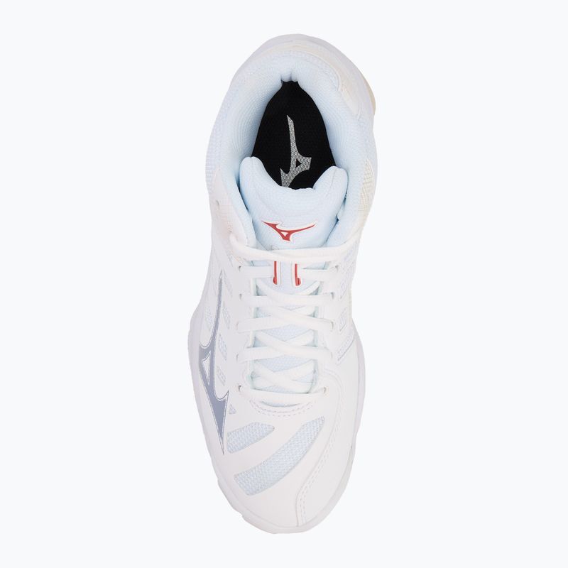 Women's volleyball shoes Mizuno Wave Voltage 2 Mid white/aleutian/cloud pink 5