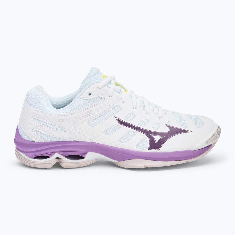 Women's volleyball shoes Mizuno Wave Voltage 2 white/patrician purple/quince 2